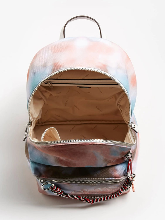 Módní Naples batoh, Modrá, Oranžová barva, 2022