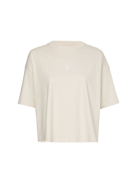 Módní Two tone monogram tričko, Béžová barva, 2022 1