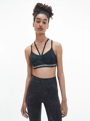 WO sportovní podprsenka – Calvin Klein Performance, Černá barva Ženy