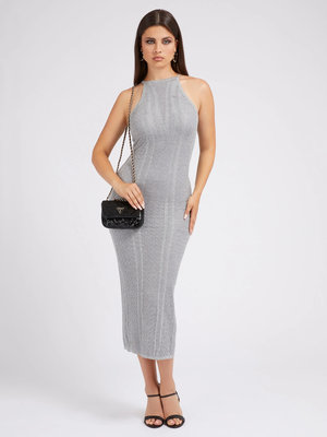 Módní Ramona šaty, Šedá, Stříbrná barva, 2022