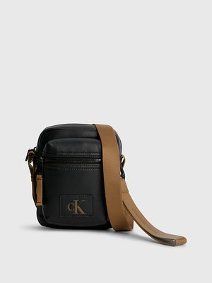 Calvin Klein Jeans – Reporter crossbody, Černá, Hnědá barva