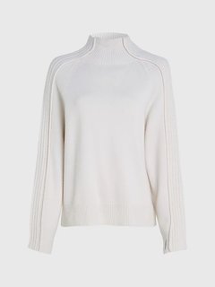 Luxusní Recycled Wool svetr, Bílá barva, XS, S, M, L