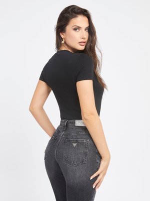 Logo Micro Studs triko – GUESS, Černá barva Ženy