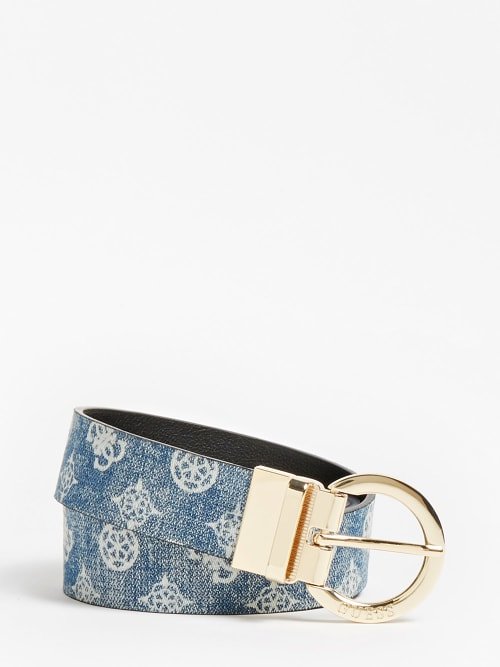 Guess – Alby pásek, Černá, Modrá, Zlatá barva