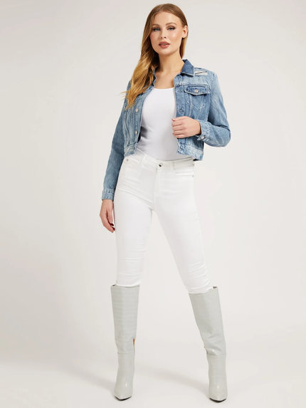 Guess – Delya denim bunda, Modrá barva 1