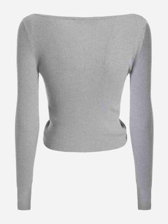 Módní Sheryl svetr, Šedá barva, 2022 1