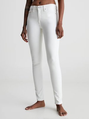 Calvin Klein Jeans – Mid Rise Skinny jeany, Bílá barva