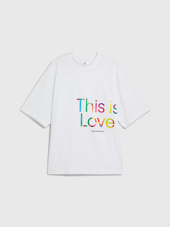 Calvin Klein Jeans – Slogan triko, Bílá barva 1