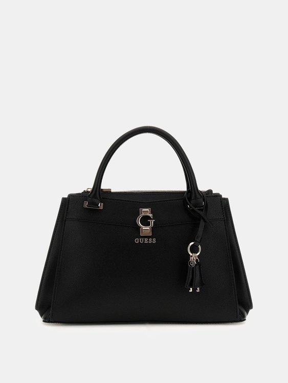 GUESS – Jorah Luxury střední kabelka, Černá barva