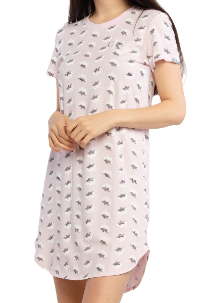 Módní Lounge noční košile, Růžová barva, 2021