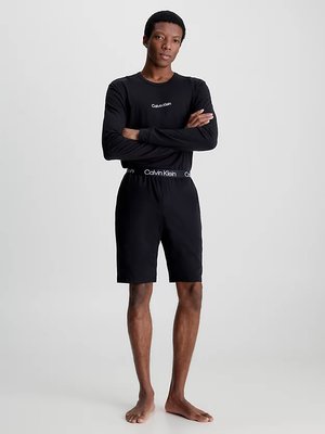 Módní Modern Structure pyžamové šortky, Černá barva, BASIC                                   