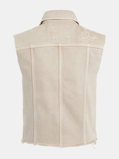 Jomarie denim vesta Béžová barva Ženy