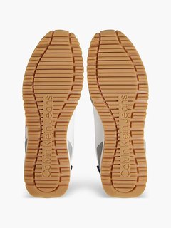 Calvin Klein Jeans, Bílá, Šedá barva Toothy Ruuner tenisky