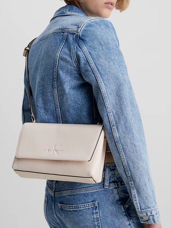 Luxusní Sculpted kabelka, Krémová barva, OS