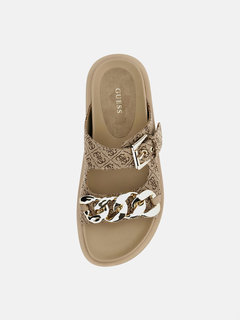 Luxusní Fatema pantofle, Hnědá barva, 37, 38, 39, 40, 41