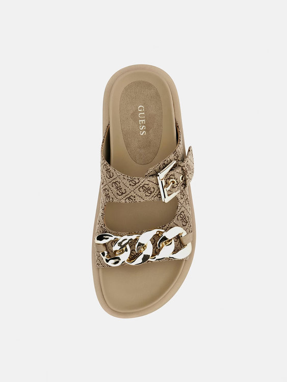 Luxusní Fatema pantofle, Hnědá barva, 37, 38, 39, 40, 41