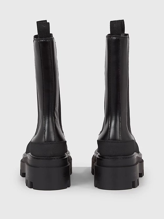 Luxusní Flatform Chelsea kotníková obuv, Černá barva, 37, 38, 39, 40, 41