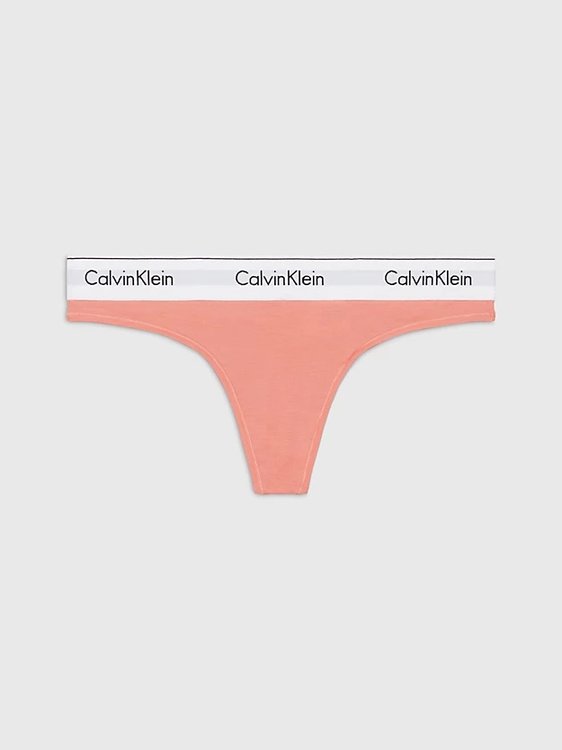 Calvin Klein Underwear – Modern Cotton tanga, Korálová červená barva