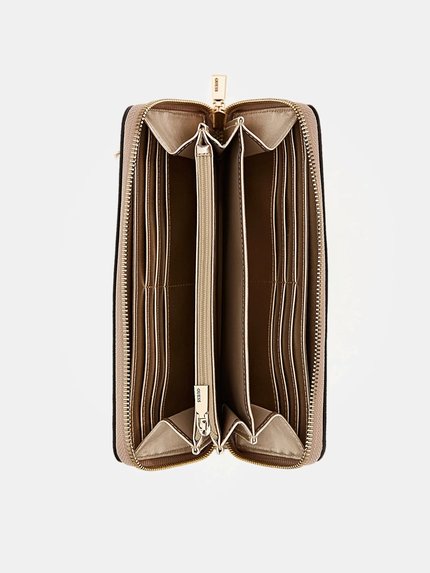 Módní Eliette Logo velká peněženka, Bílá barva, 2024