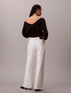 Luxusní Wide leg jeans, Bílá barva, 24/SH, 25/SH, 26/SH, 27/SH, 28/SH, 29/SH