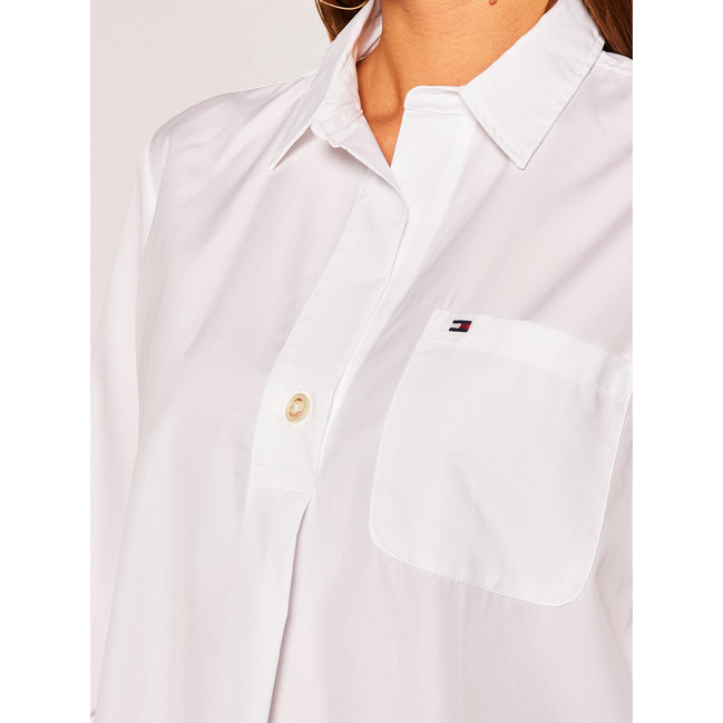 Módní TH Fit Poplin košile, Bílá barva, 2020