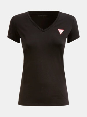 Triangle Logo triko – Guess, Černá barva Ženy