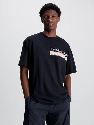 Calvin Klein Jeans – Layered triko, Černá barva