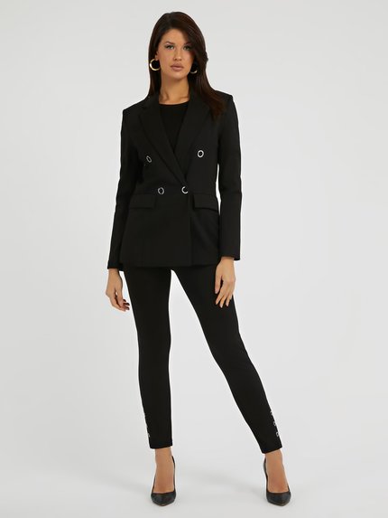 Módní Dafne sako, Černá barva, 2023