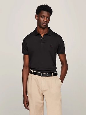 Tommy Hilfiger – Essential Regular Fit polo, Černá barva