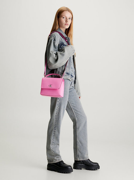 Luxusní Minimal Monogram kabelka, Růžová barva, OS