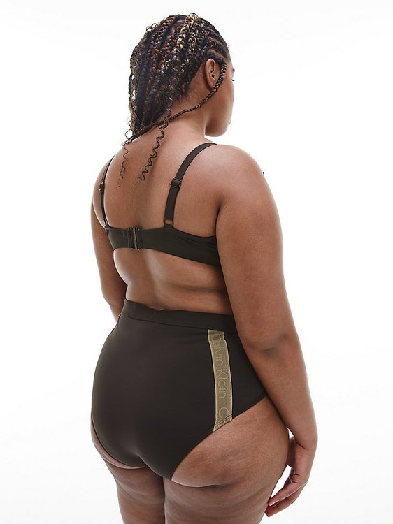 Módní KW0KW01857-BEH plavky HIGH WAIST BIKINI-PLUS, 2022