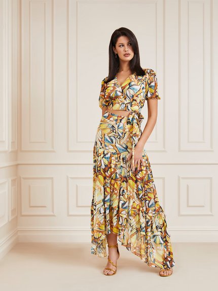 Módní Golden Wing top, Multi, Žlutá barva, 2023