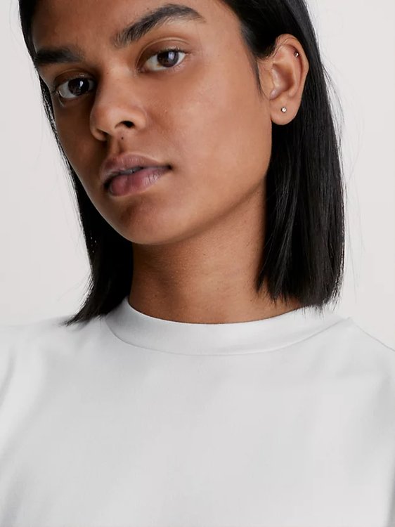 Módní Tape Milano šaty, Bílá barva, 2023