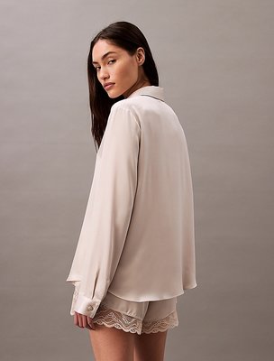 Satin top – Calvin Klein Underwear, Béžová barva Ženy
