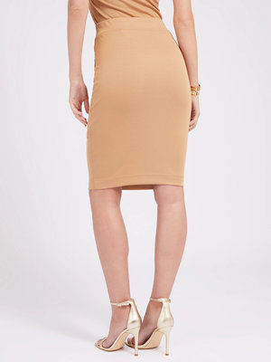 Luxusní Denise midi sukně, Béžová barva, XS, S, M