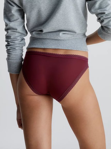 Módní Lace Edge bikiny 3ks, Červená barva, 2023