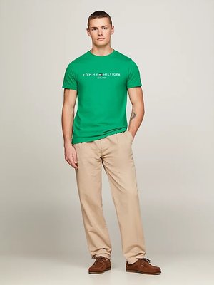Tommy Logo triko – Tommy Hilfiger, Zelená barva Muži