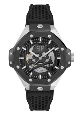 Philipp Plein – $KELETON ROYAL hodinky, Černá, Stříbrná barva