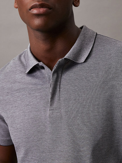 Módní Oxford Two Tone polo, Černá barva, 2024