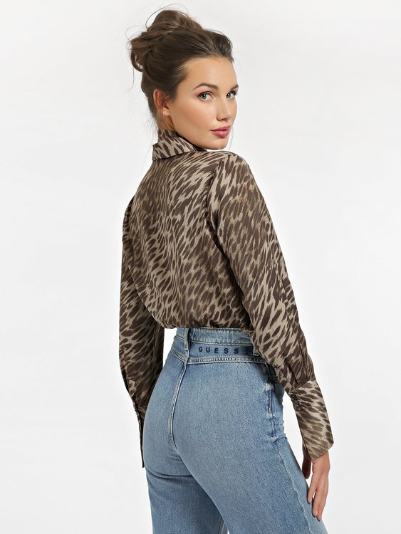 Módní Vivian košile, Hnědá, Multi barva, 2021, 2020