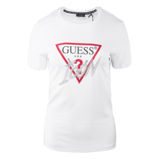 Guess – Icon triko, Bílá barva