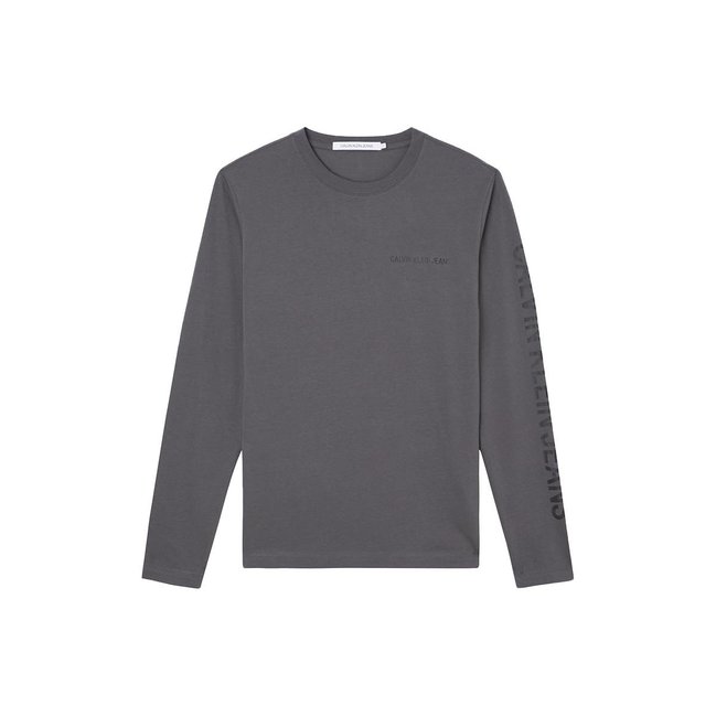 Calvin Klein Jeans – Institutional triko, Šedá barva