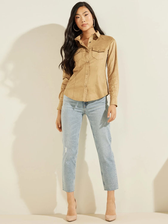 Guess, Béžová barva Daisy košile