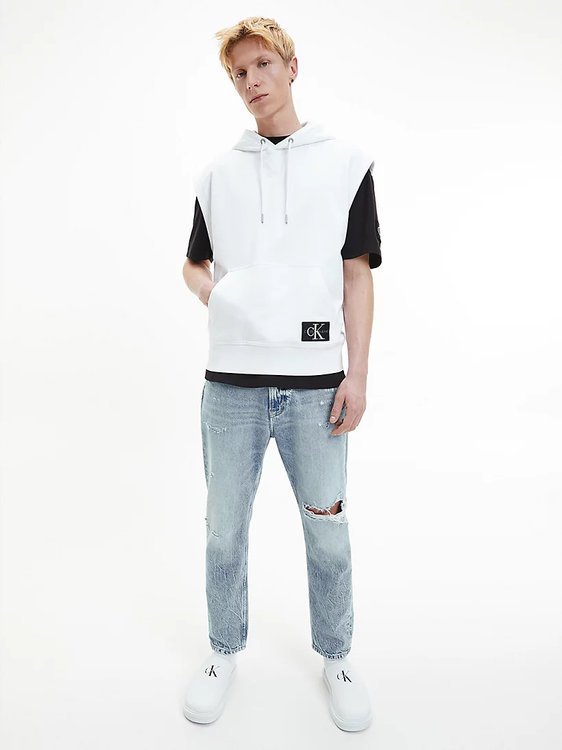 Módní Boyfriend jeans, Modrá barva, 2022