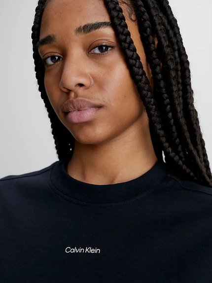 Módní Relaxed šaty, Černá barva, 2023