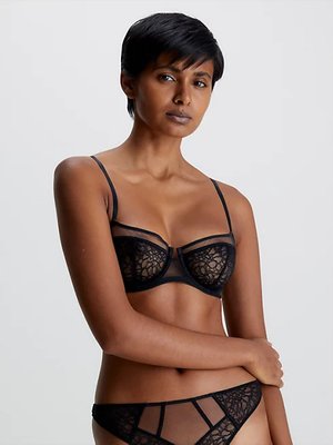 CK Black Graphic podprsenka – Calvin Klein Underwear, Černá barva Ženy