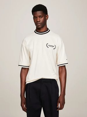 Tommy Hilfiger – Laurel Tipped triko, Krémová barva