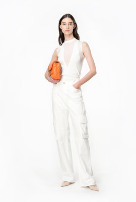 Caty Cargo Bull Comfort kalhoty – Pinko, Bílá barva Ženy