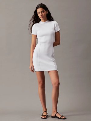 Calvin Klein Jeans – SEAMING SWEATERšaty, Bílá barva