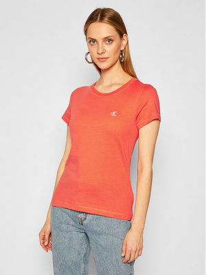 Calvin Klein Jeans – Triko Ck Embroidery, Růžová barva